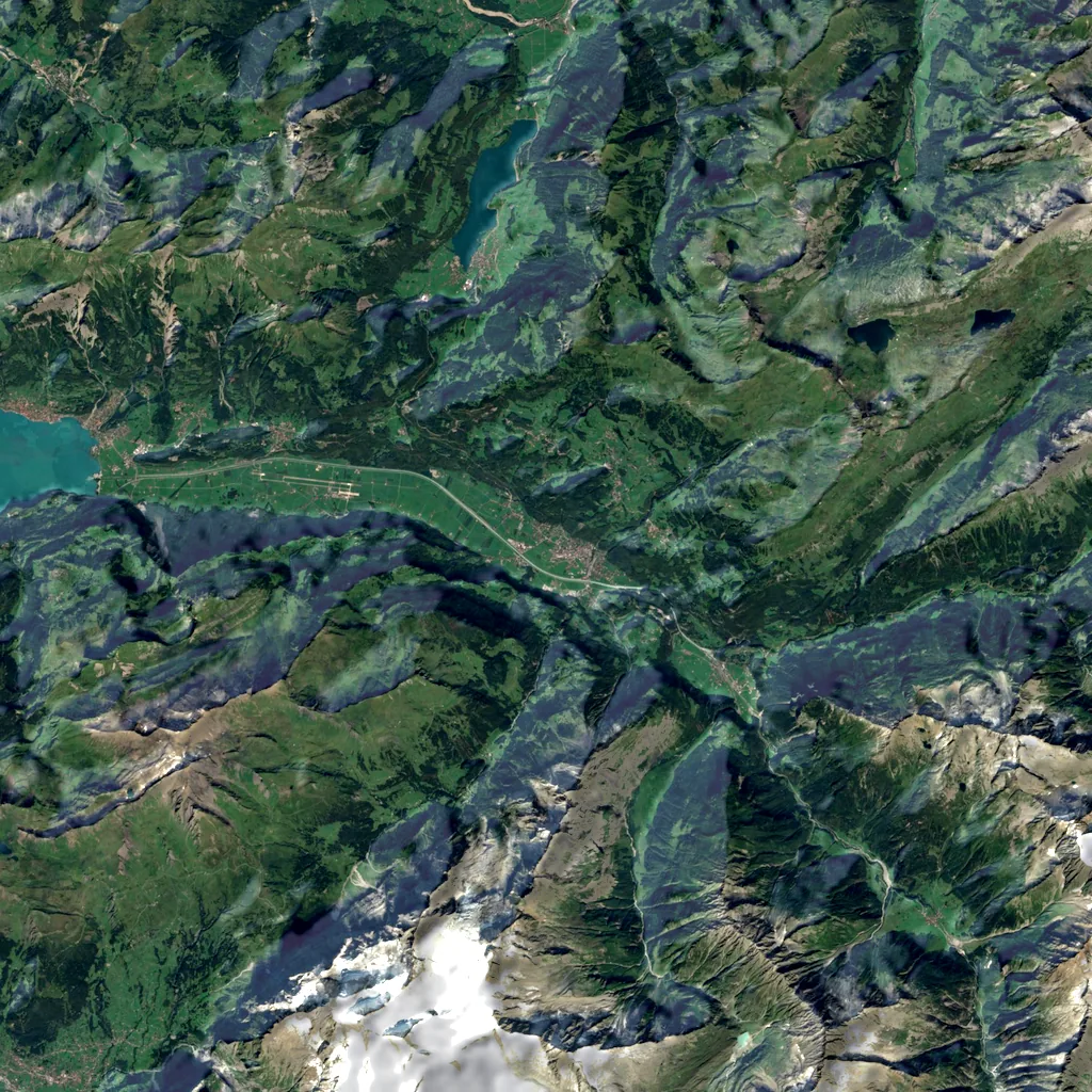 Aare Gorge seen from above (Sentinel-2)