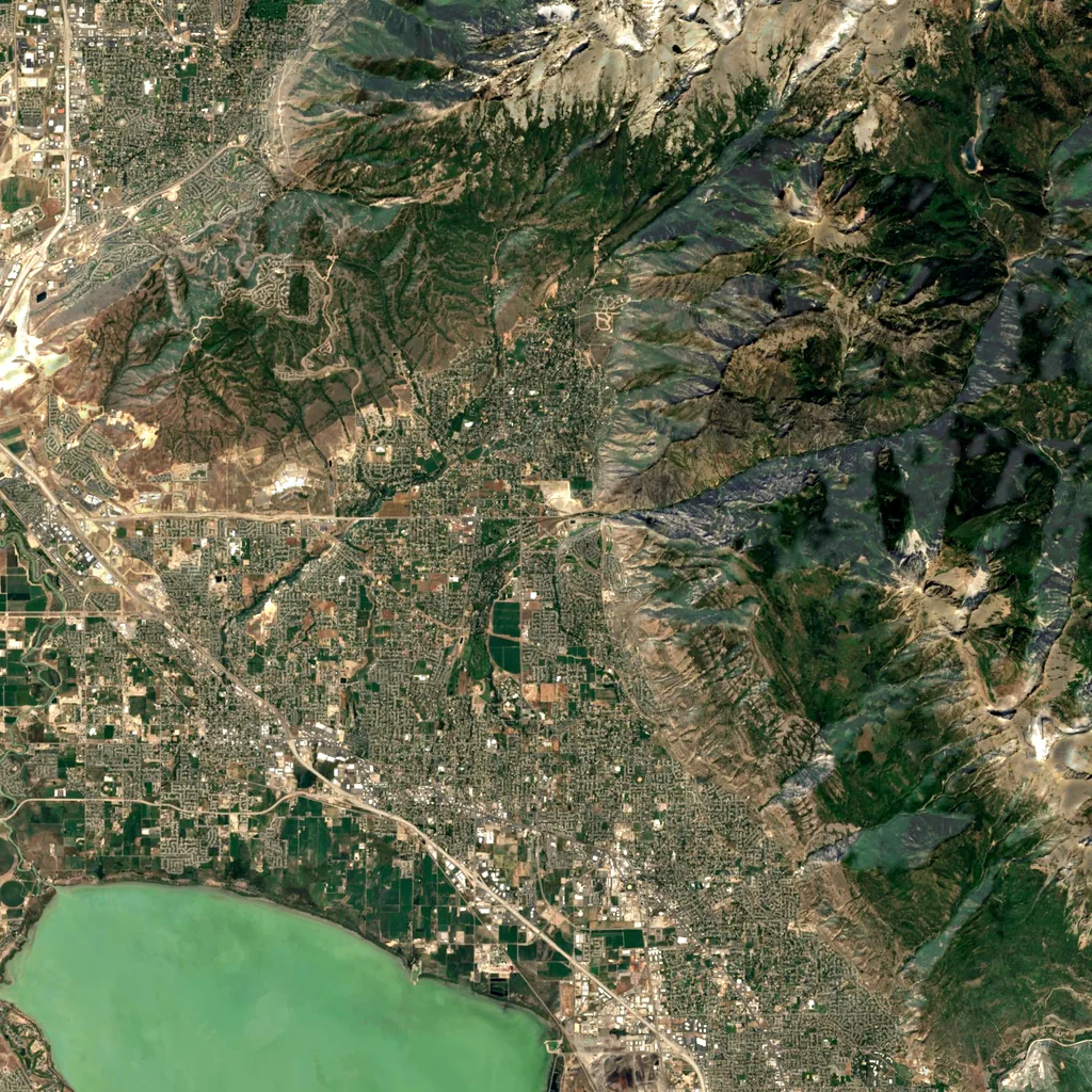 American Fork Canyon seen from above (Sentinel-2)