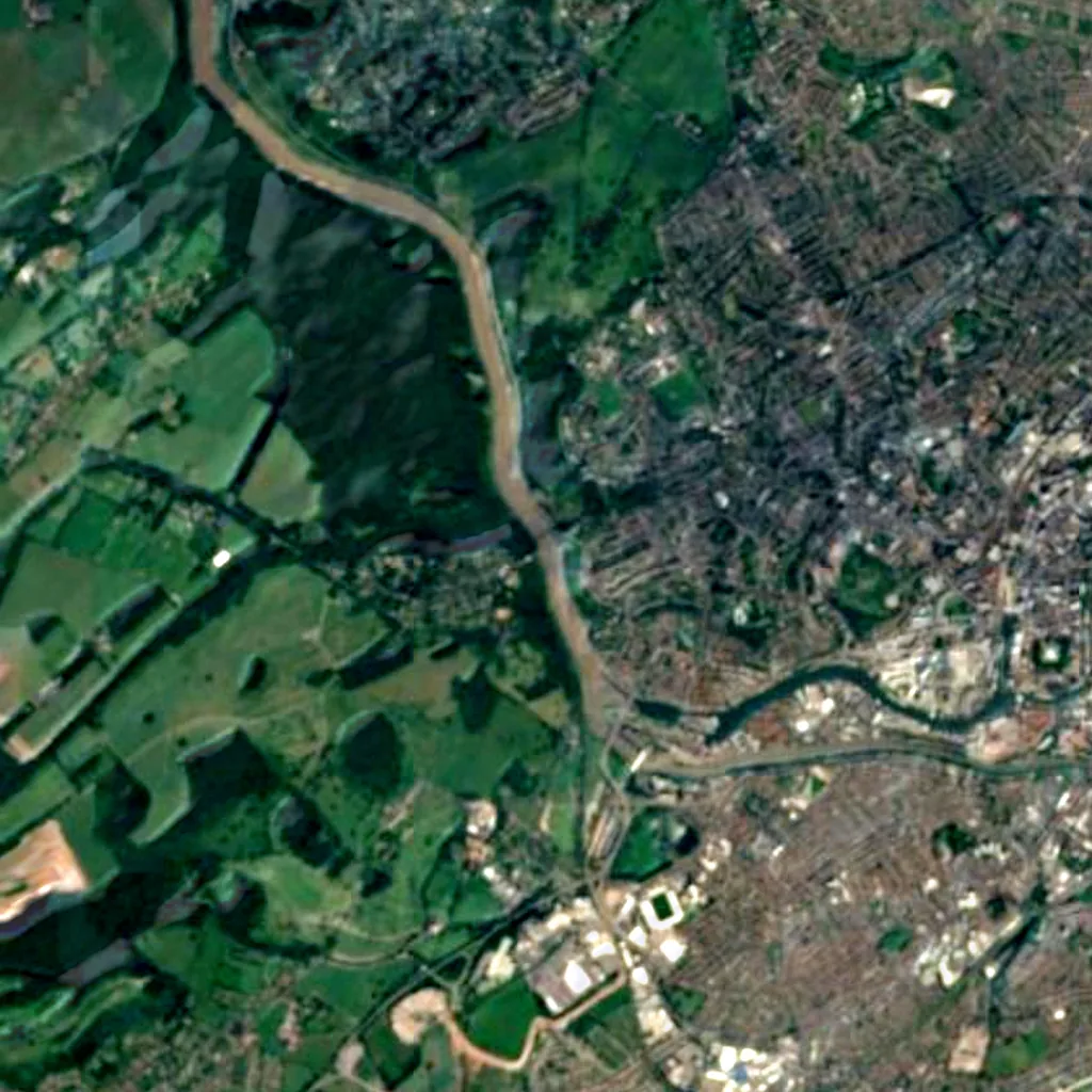 Avon Gorge seen from above (Sentinel-2)