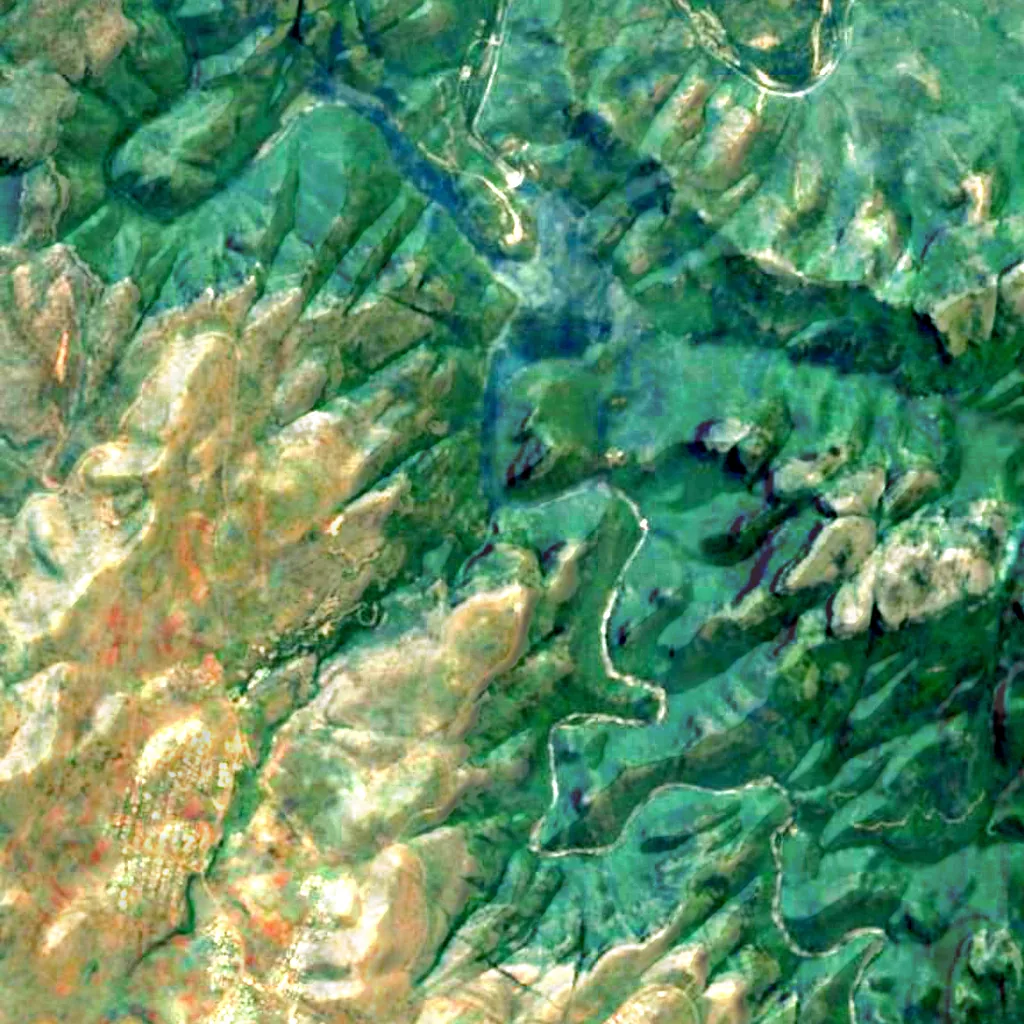 Blyde River Canyon seen from above (Sentinel-2)
