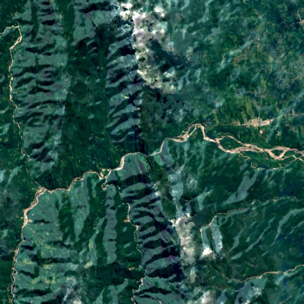Boquerón de Padre Abad seen from above (Sentinel-2)