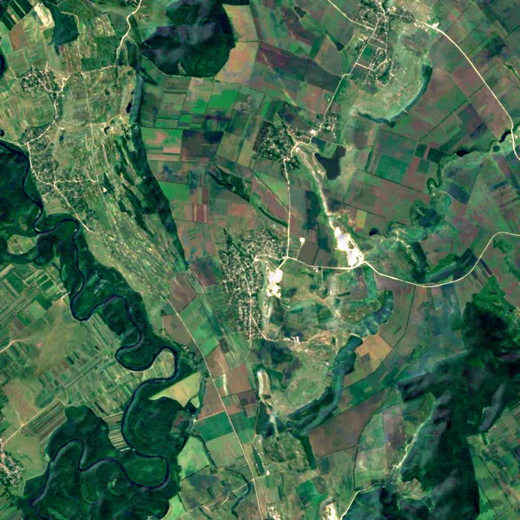Butești Gorge seen from above (Sentinel-2)