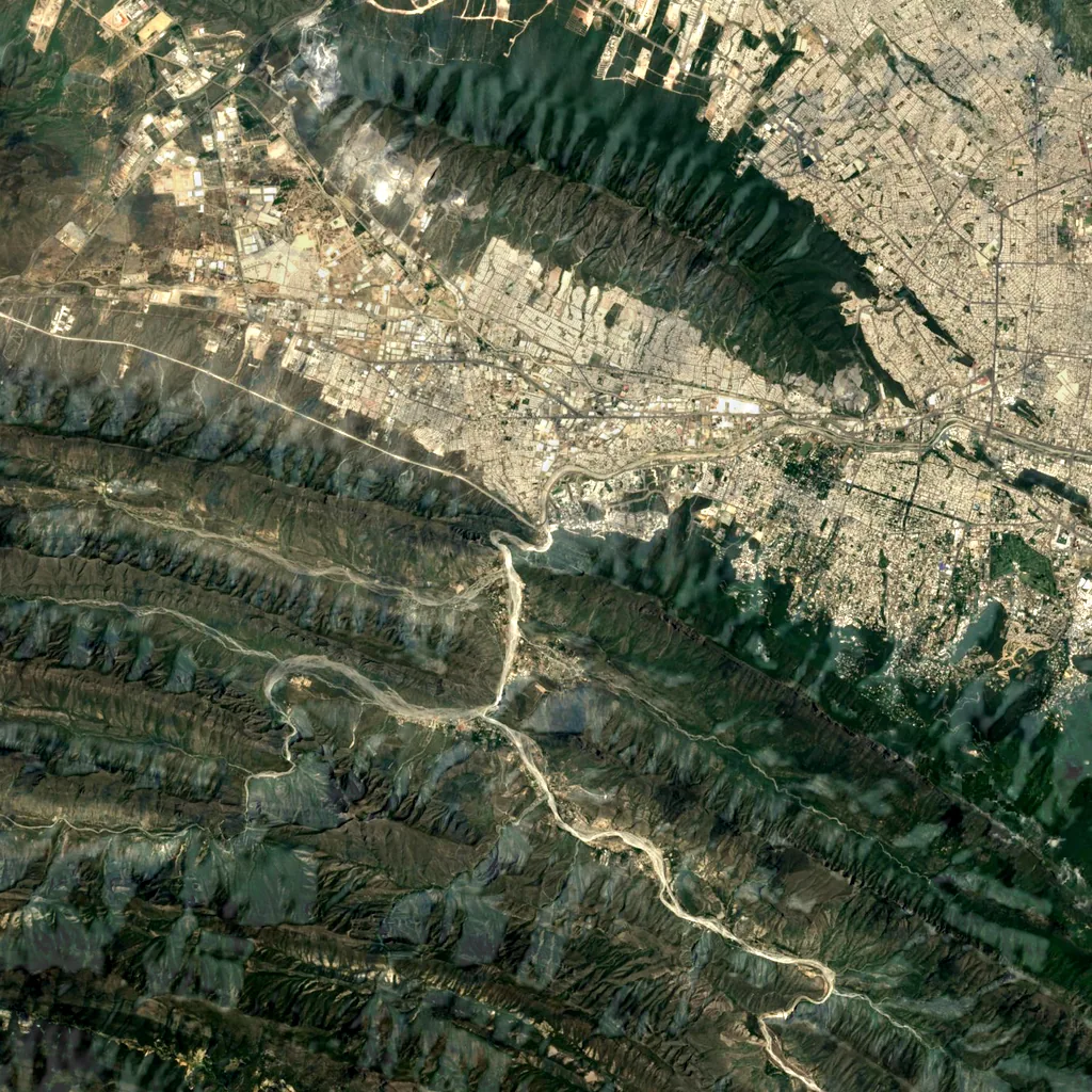 Cañón La Huasteca seen from above (Sentinel-2)