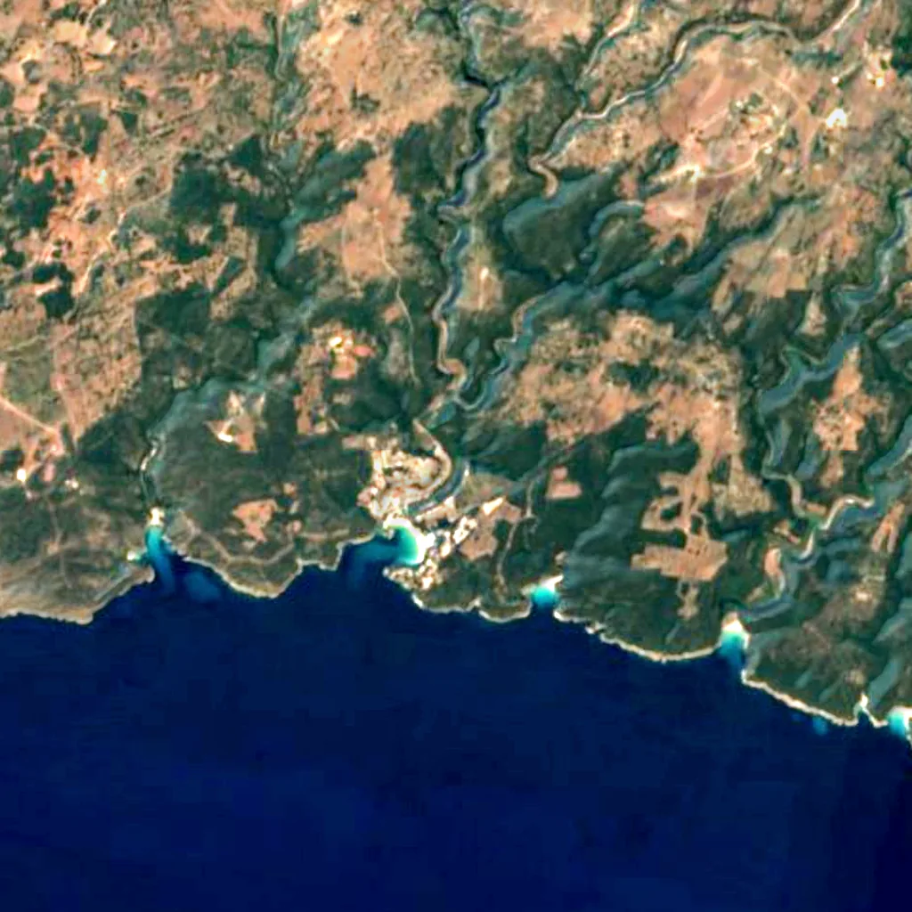 Canyon of Algendar seen from above (Sentinel-2)