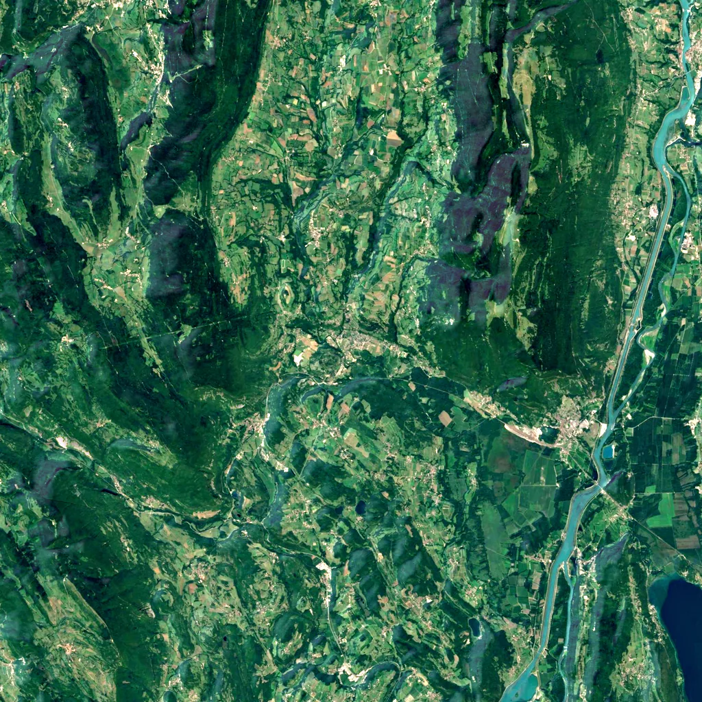 Canyon of Thurignin seen from above (Sentinel-2)
