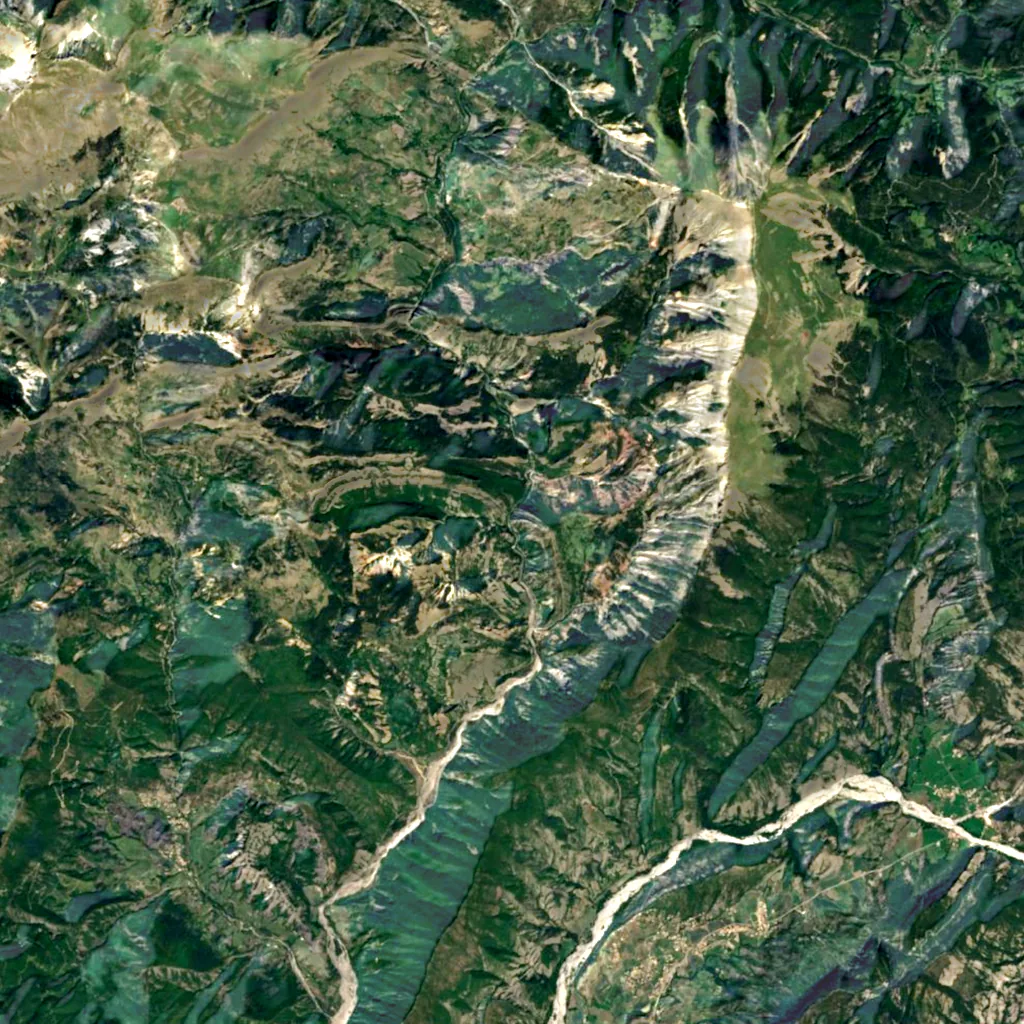 Clue de Barles seen from above (Sentinel-2)