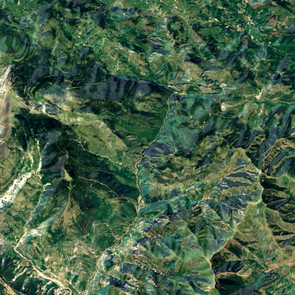 Congosto de Obarra seen from above (Sentinel-2)