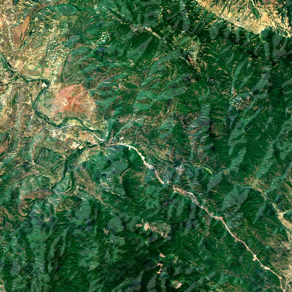Demir Kapija Canyon seen from above (Sentinel-2)