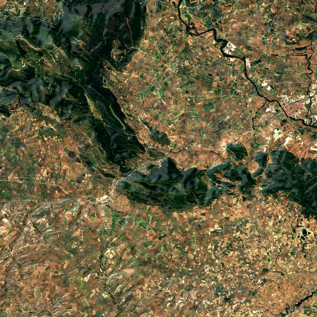 Desfiladero de Pancorbo seen from above (Sentinel-2)