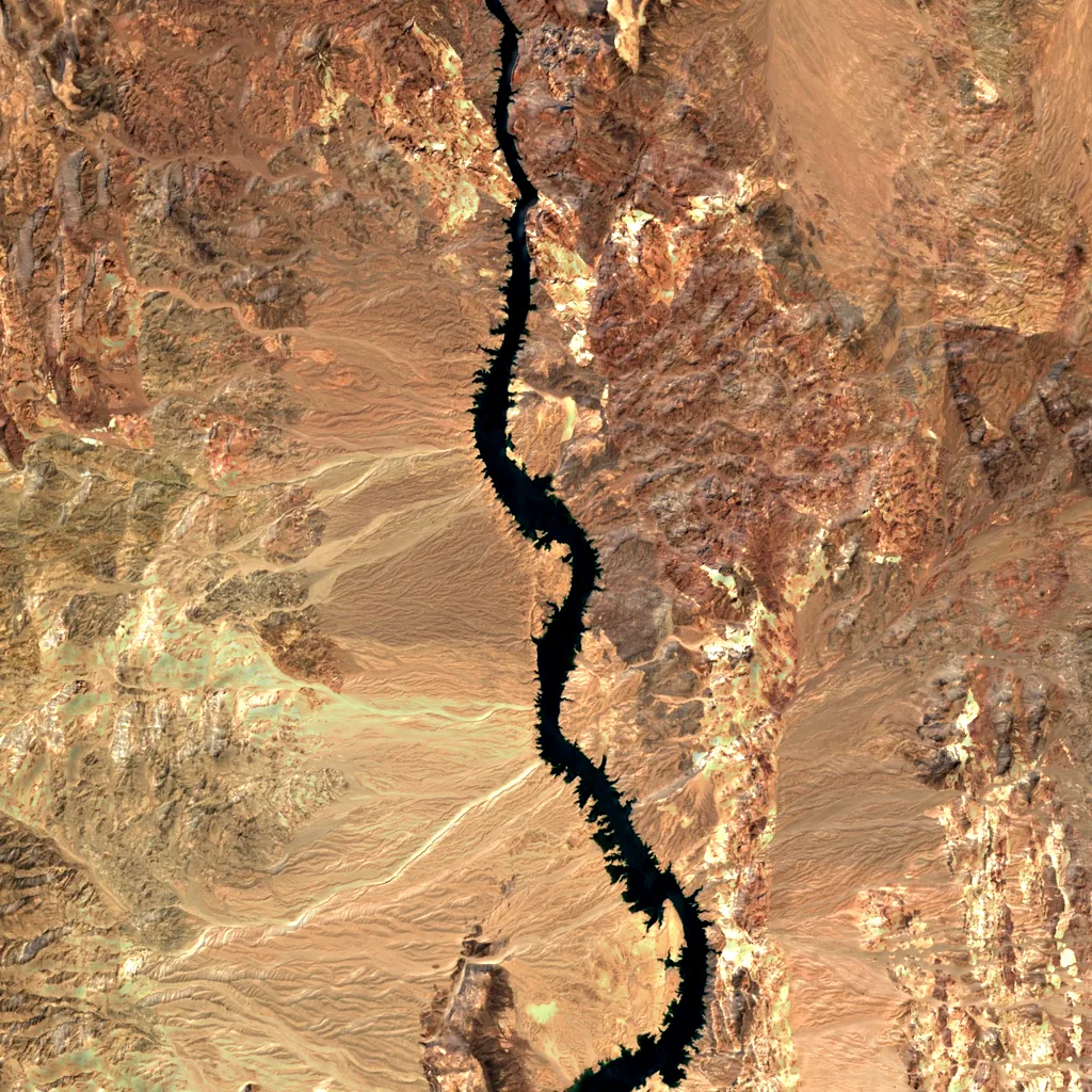 El Dorado Canyon seen from above (Sentinel-2)