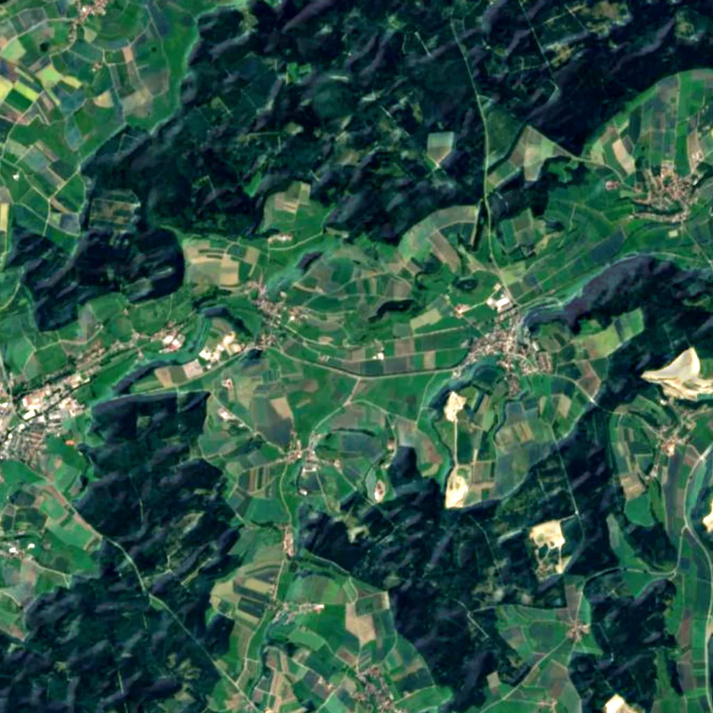 Felsentäle seen from above (Sentinel-2)