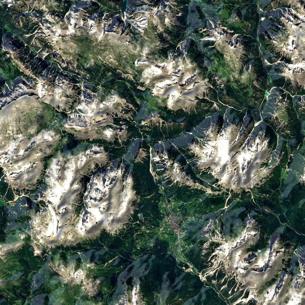 Gola di Fanes seen from above (Sentinel-2)