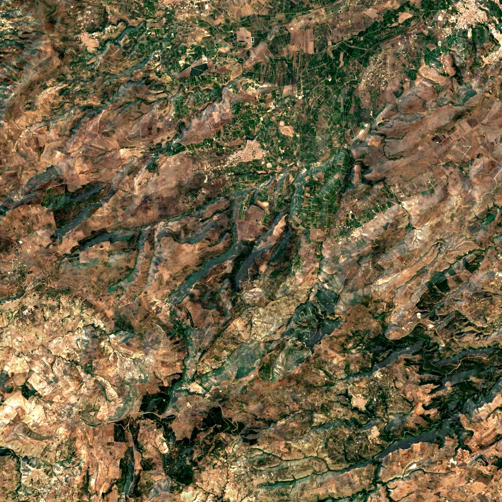 Gole della stretta seen from above (Sentinel-2)