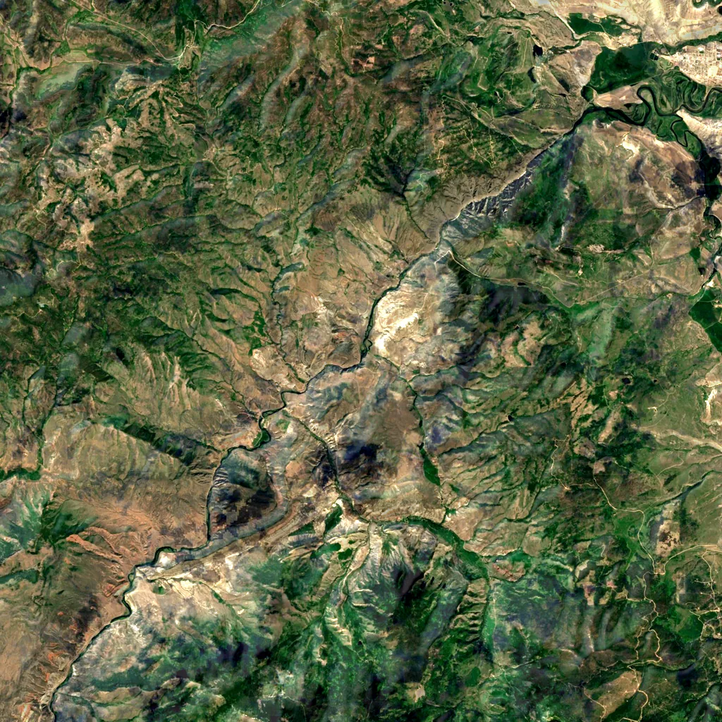 Gore Canyon seen from above (Sentinel-2)