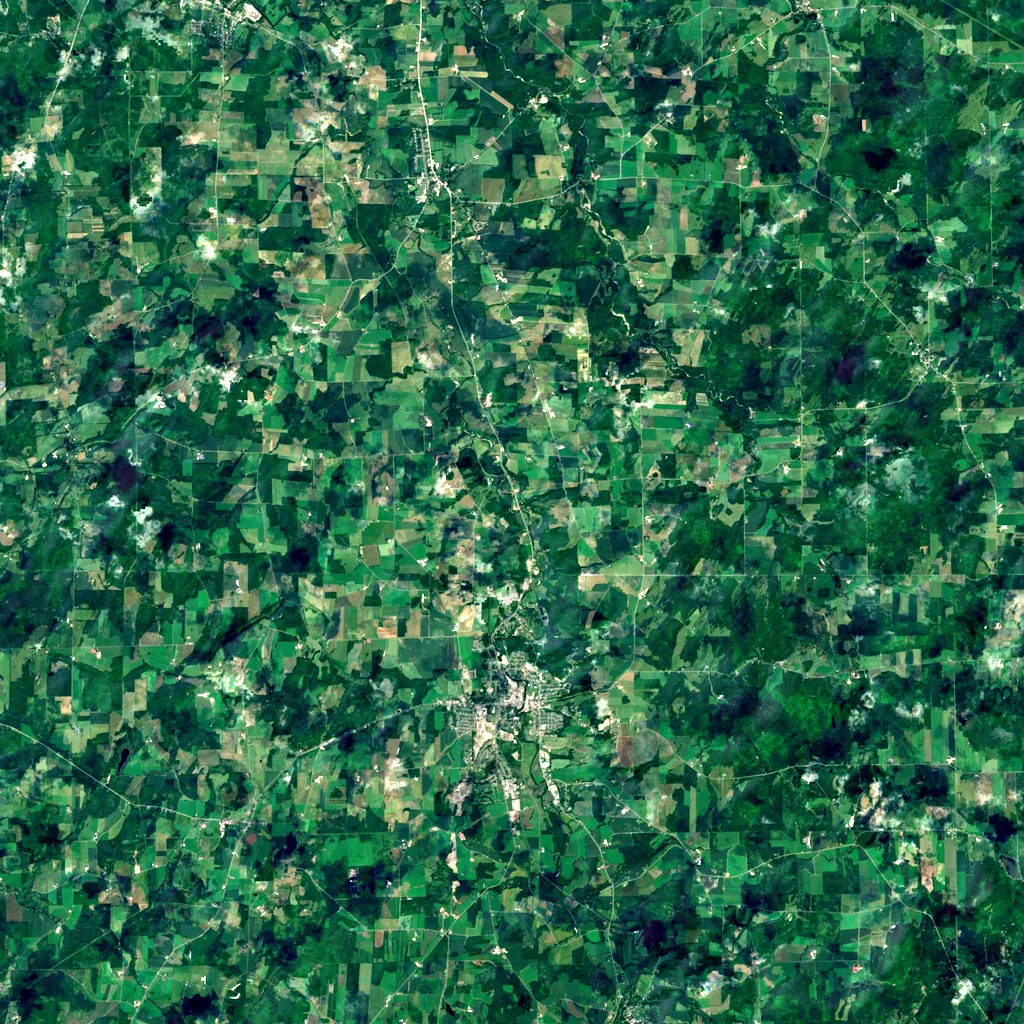 Gorge de Coaticook seen from above (Sentinel-2)