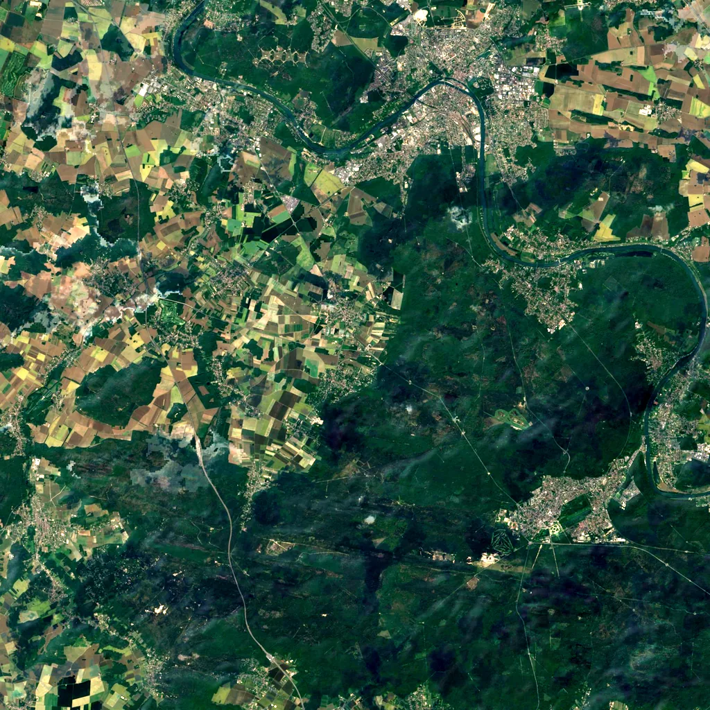 Gorges d'Apremont seen from above (Sentinel-2)