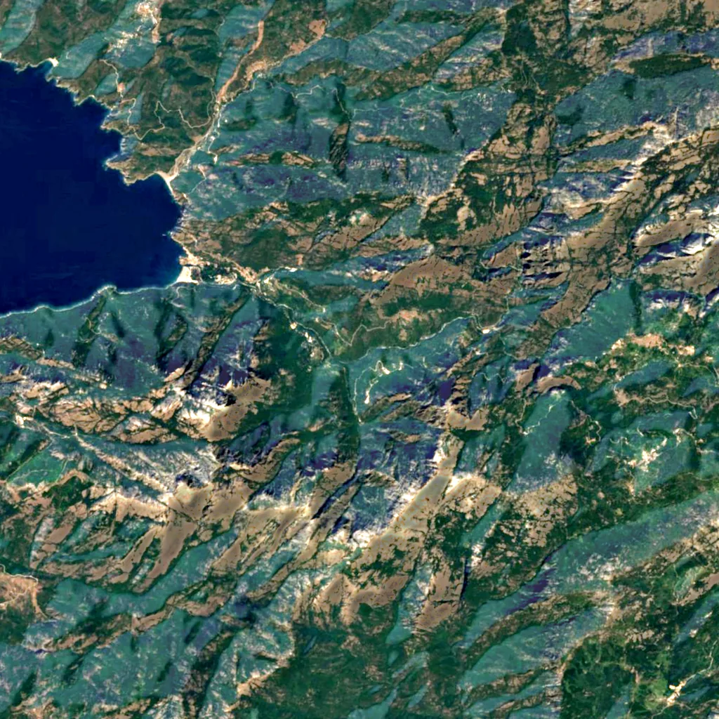 Gorges de la Spelunca seen from above (Sentinel-2)
