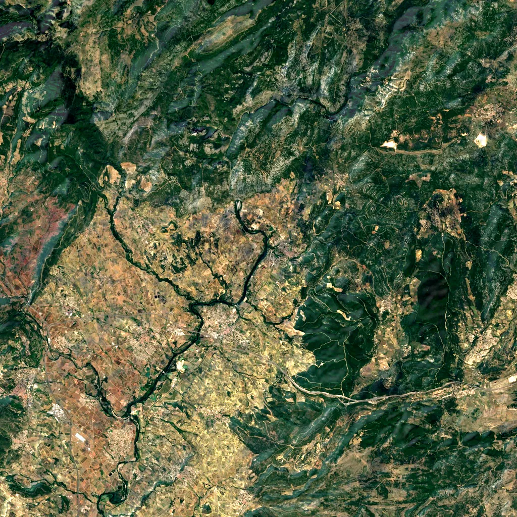 Gorges de l'Hérault seen from above (Sentinel-2)
