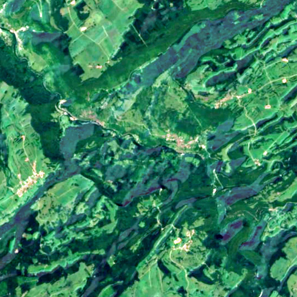 Gorges de Nouailles seen from above (Sentinel-2)