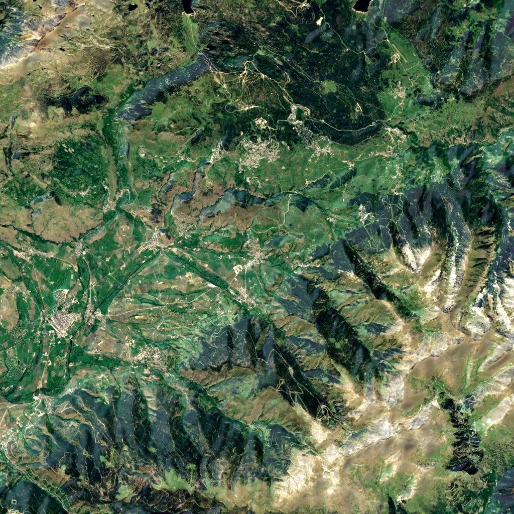 Gorges del Segre seen from above (Sentinel-2)