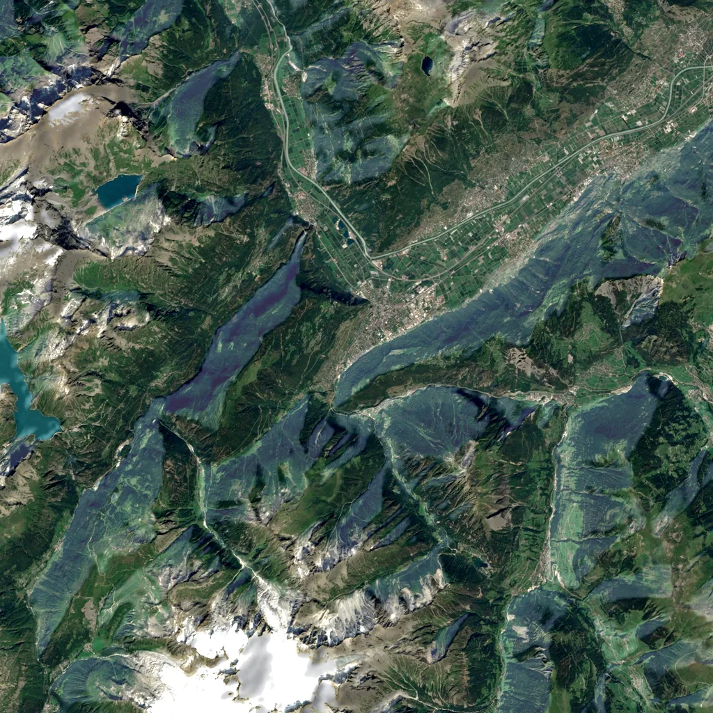 Gorges du Durnand seen from above (Sentinel-2)