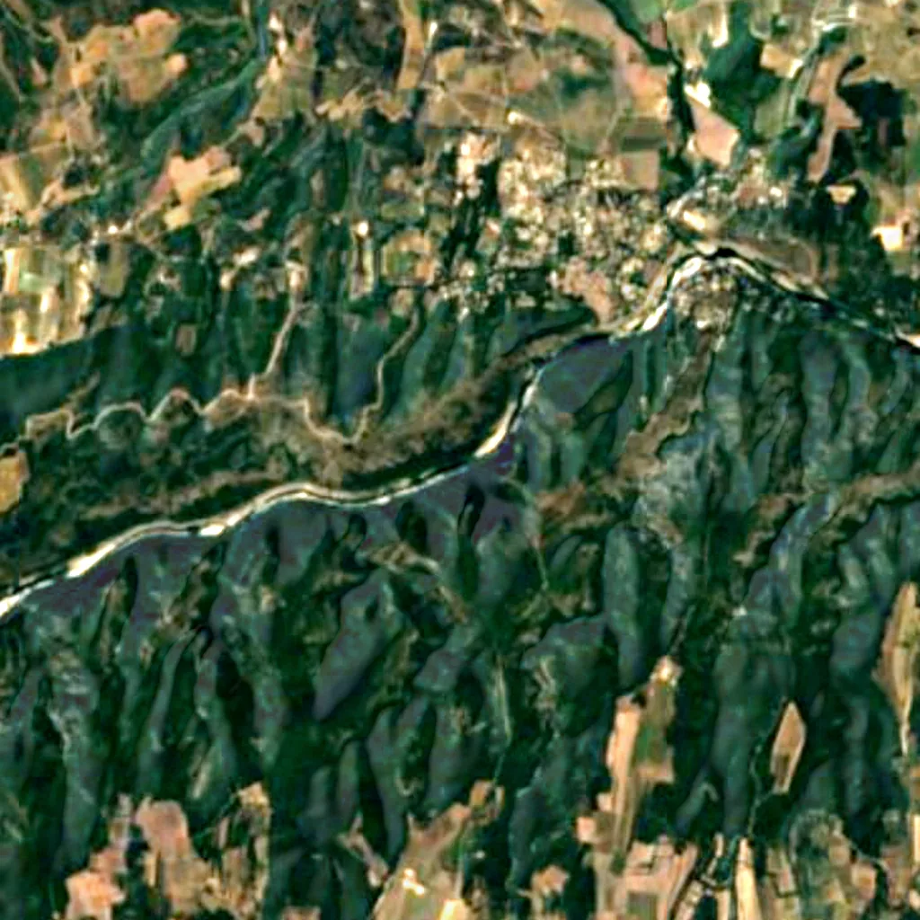 Gorges du Gardon seen from above (Sentinel-2)