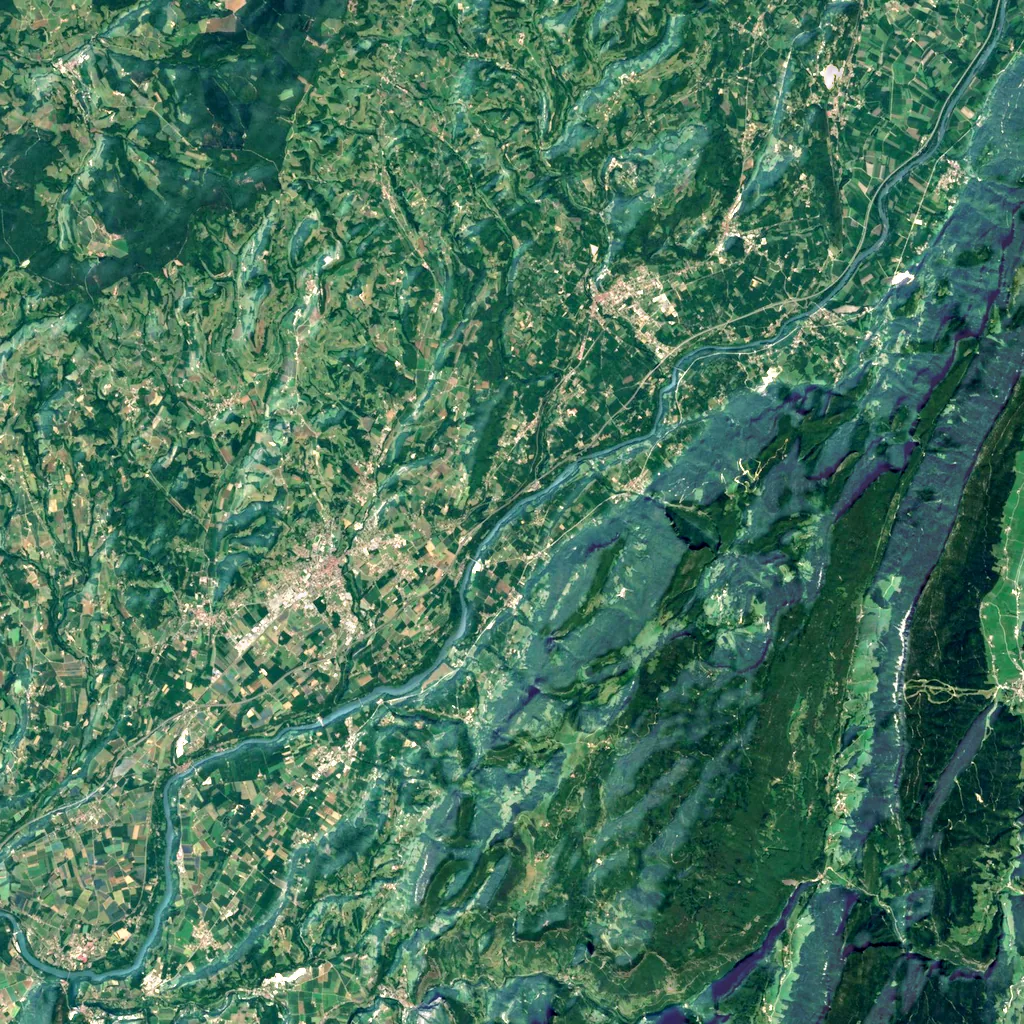 Gorges du Nan seen from above (Sentinel-2)