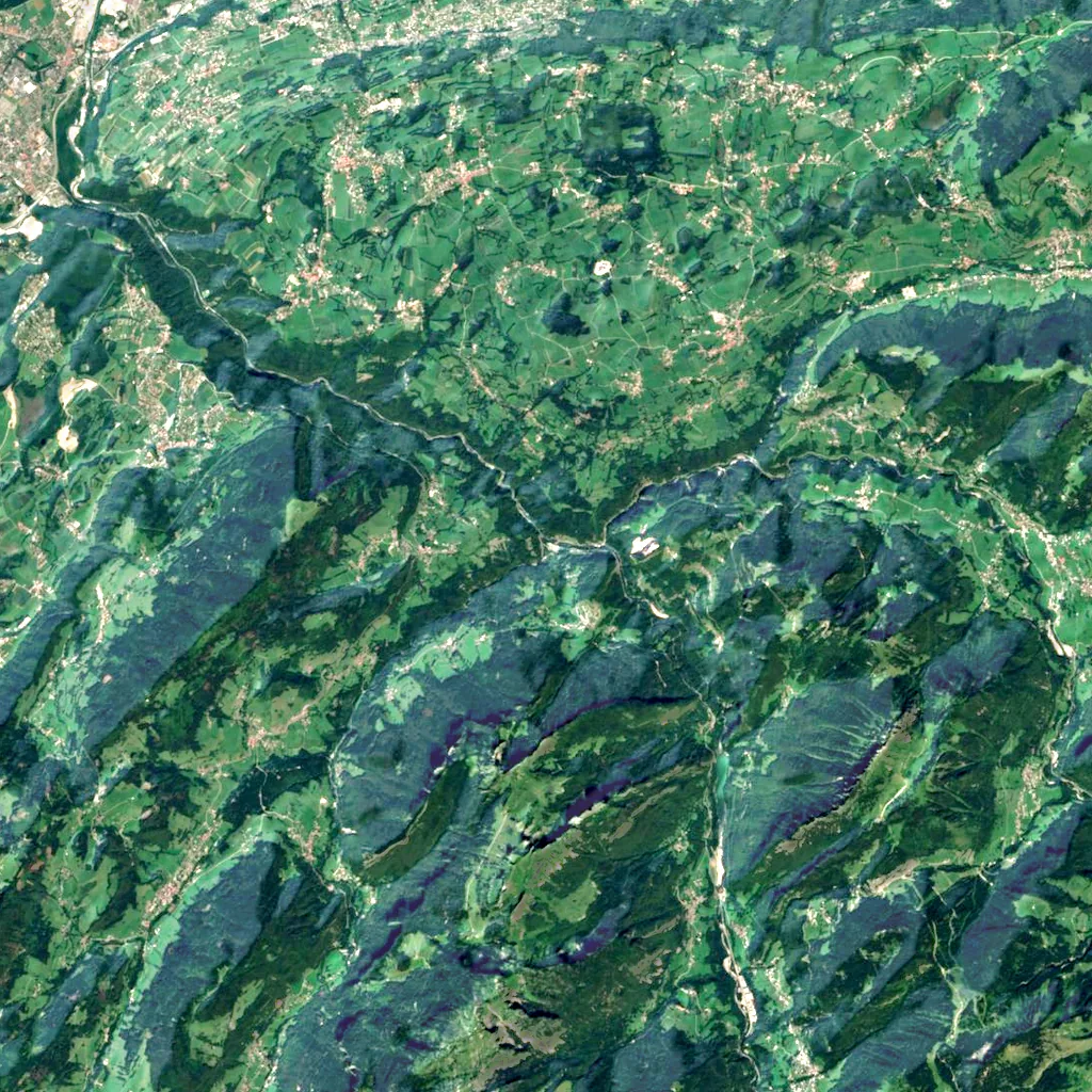 Gorges du Pont du Diable seen from above (Sentinel-2)