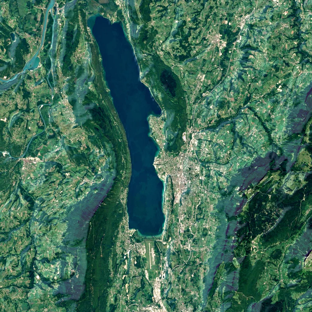 Gorges du Sierroz seen from above (Sentinel-2)