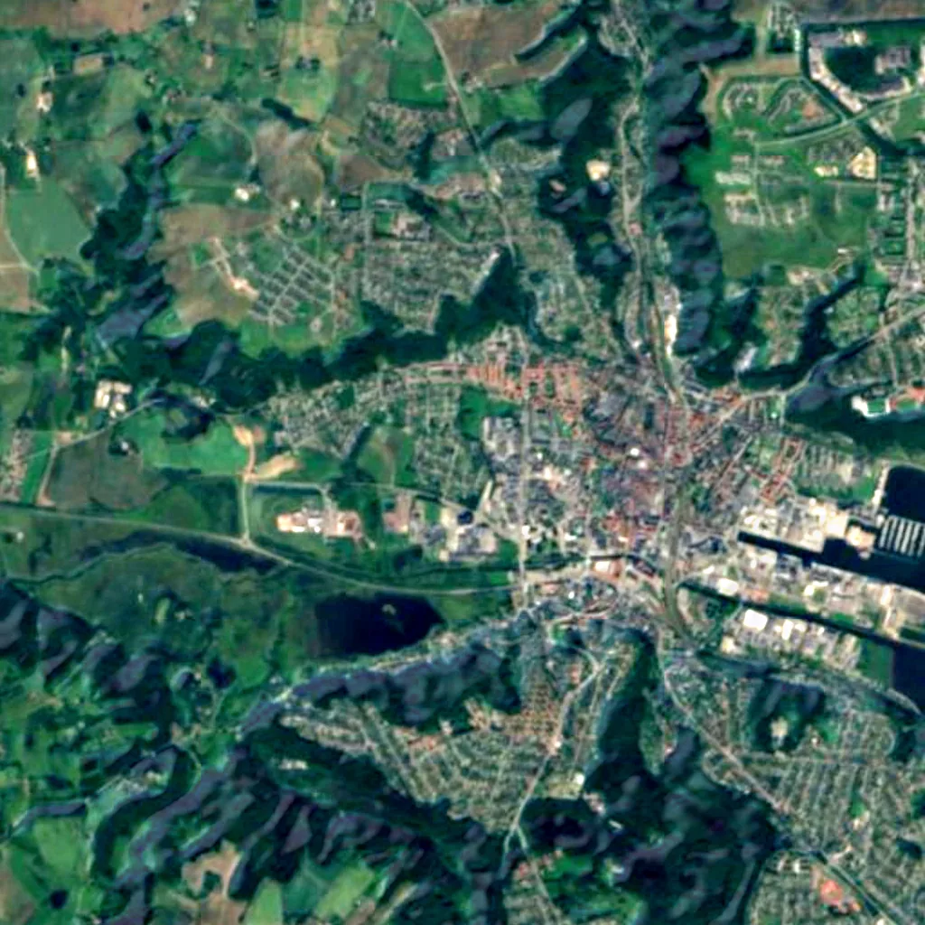 Grejsdalen seen from above (Sentinel-2)