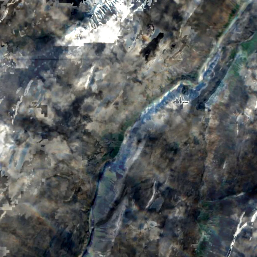 Hafrahvammagljúfur seen from above (Sentinel-2)