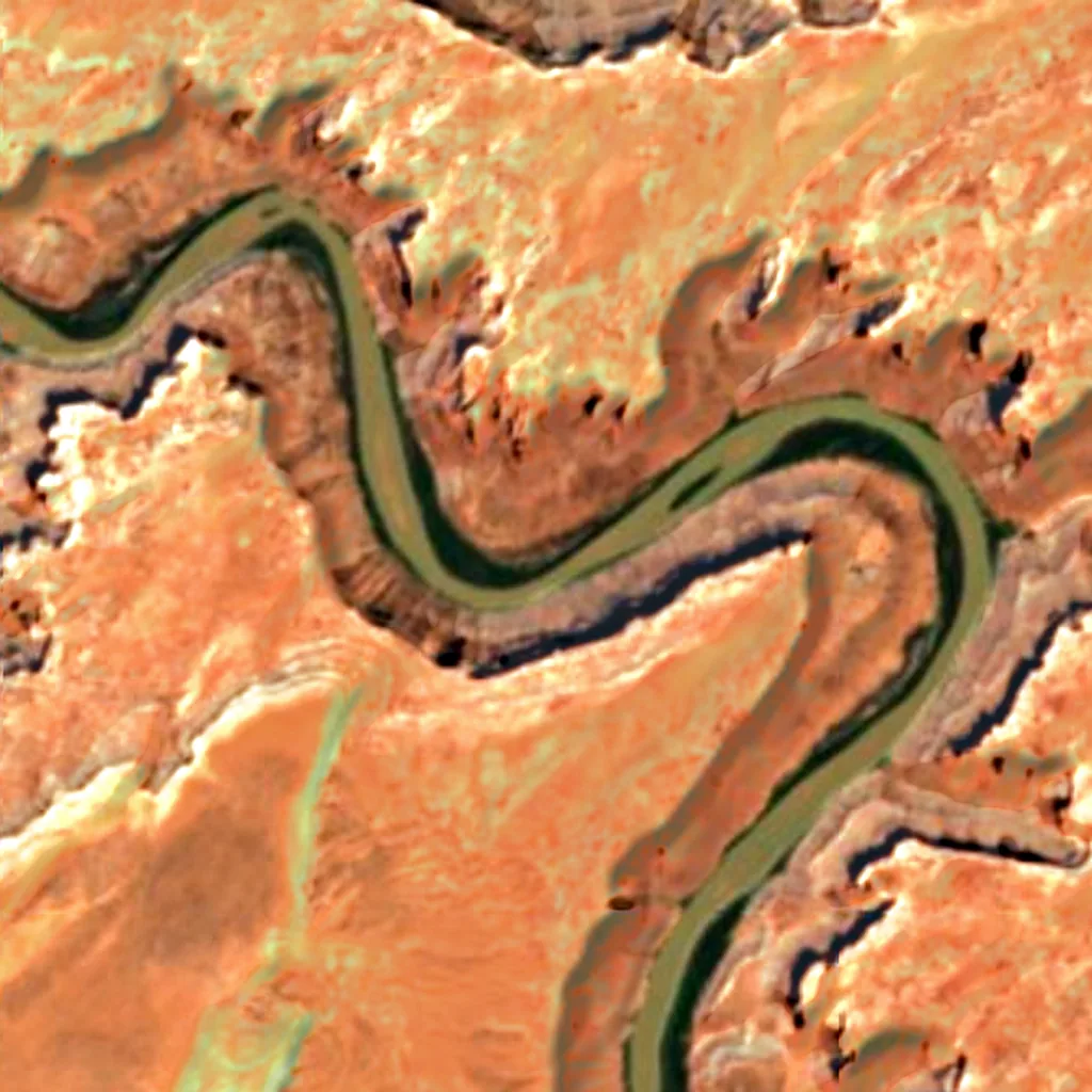 Horseshoe Canyon seen from above (Sentinel-2)