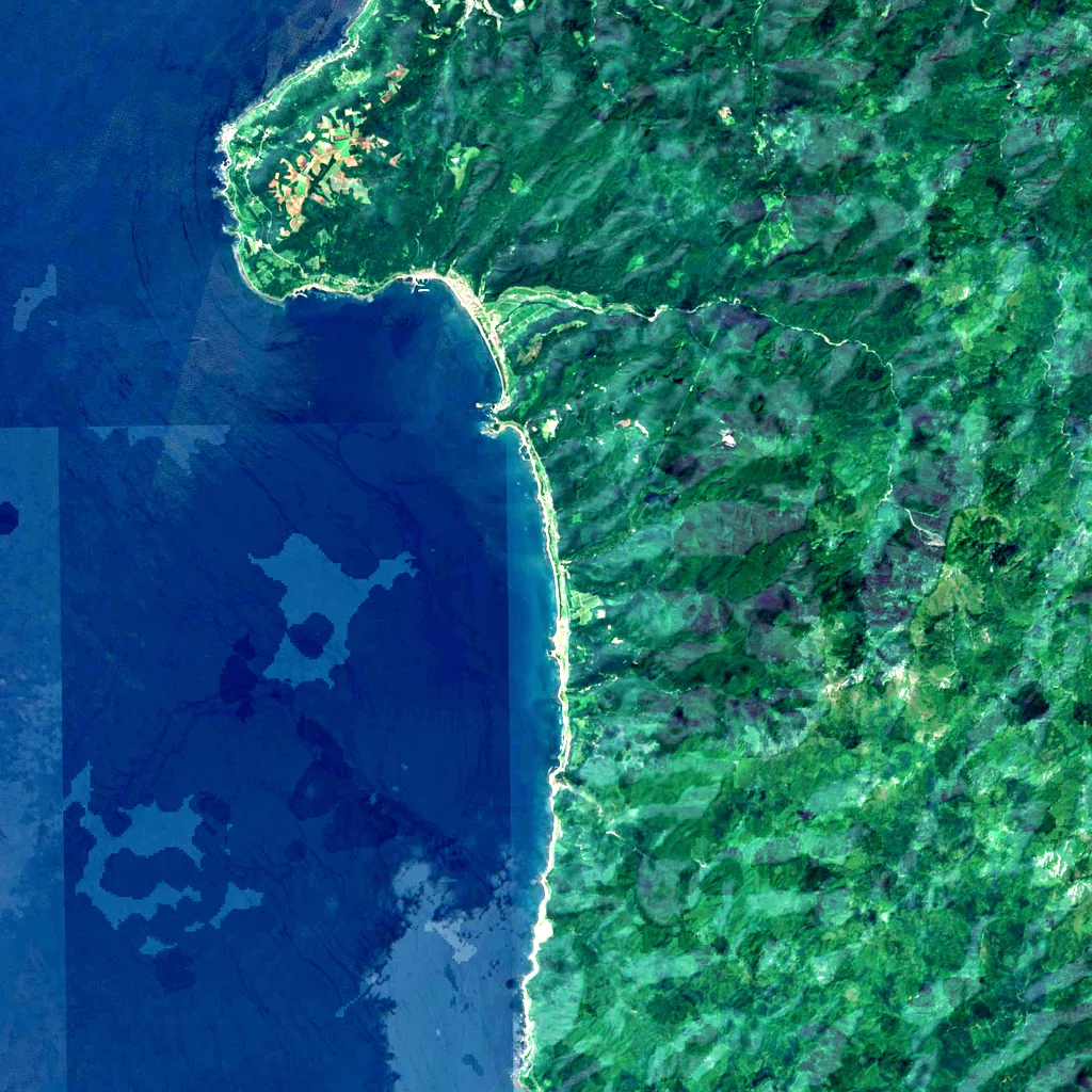 Japan Canyon seen from above (Sentinel-2)