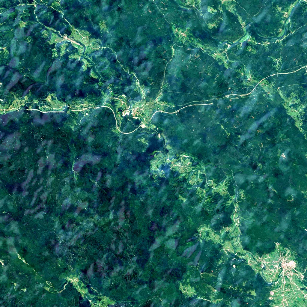 Kamačnik Canyon seen from above (Sentinel-2)