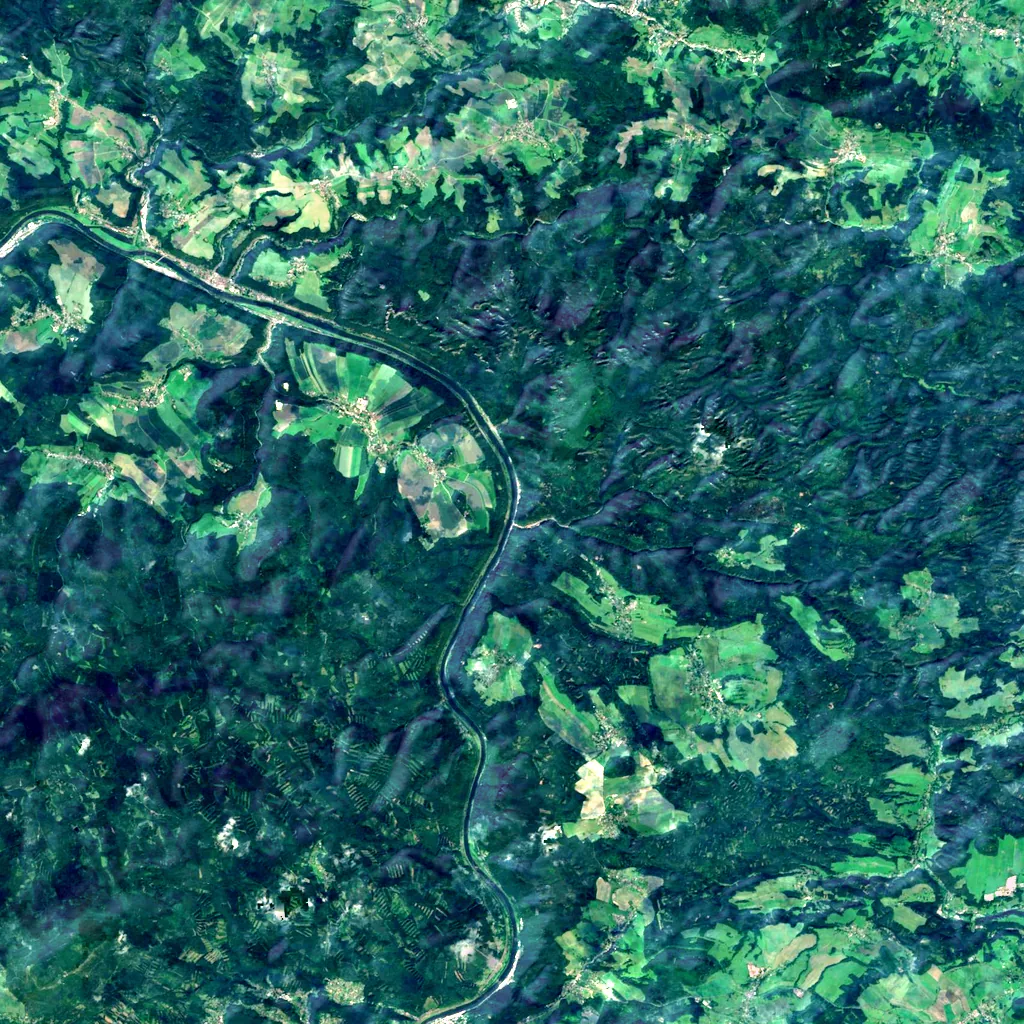 Kamnitz Gorge seen from above (Sentinel-2)