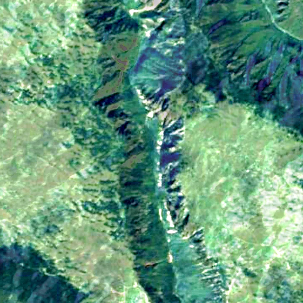 Kanjon Sušice seen from above (Sentinel-2)