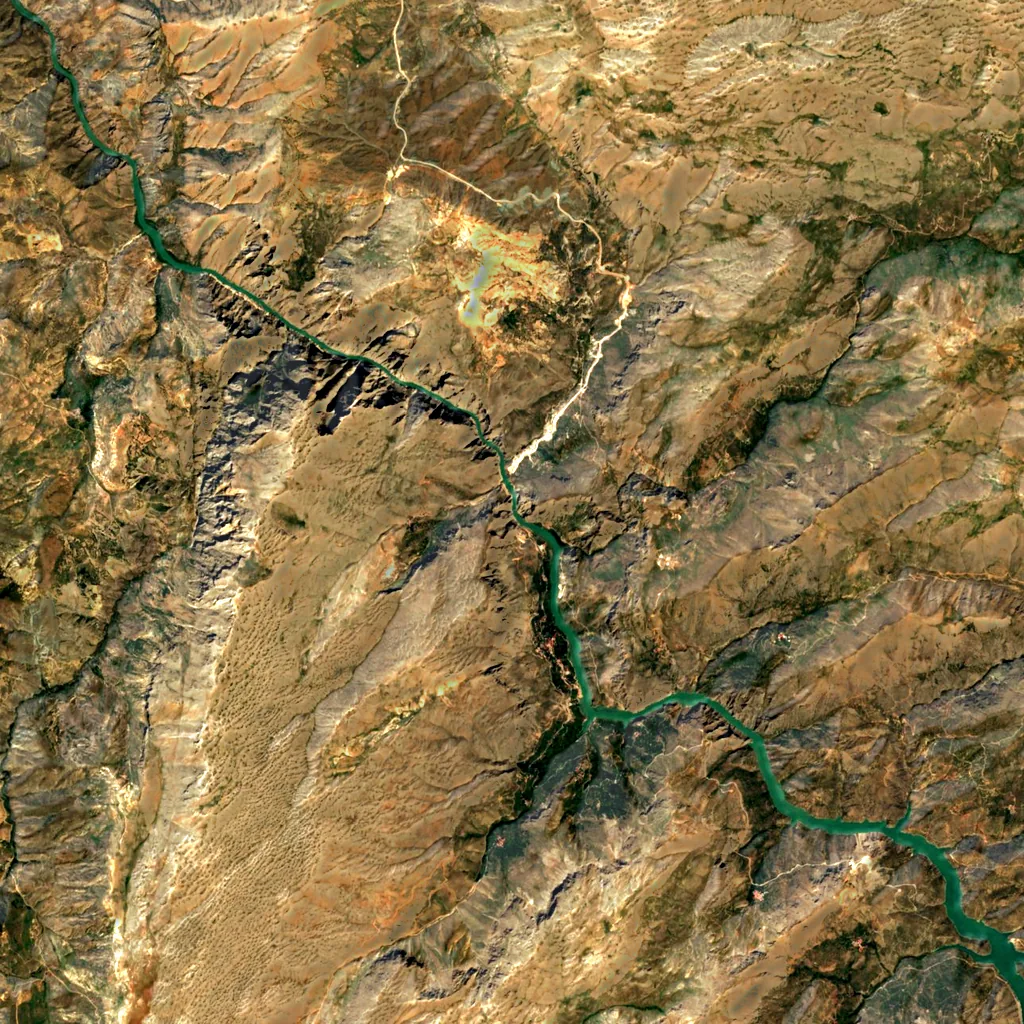 Karanlık Canyon seen from above (Sentinel-2)