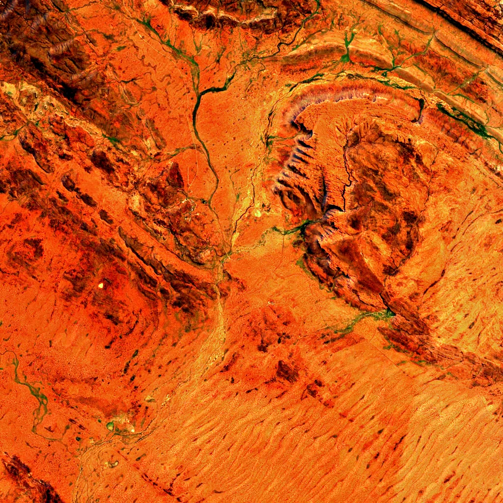 Kings Canyon seen from above (Sentinel-2)