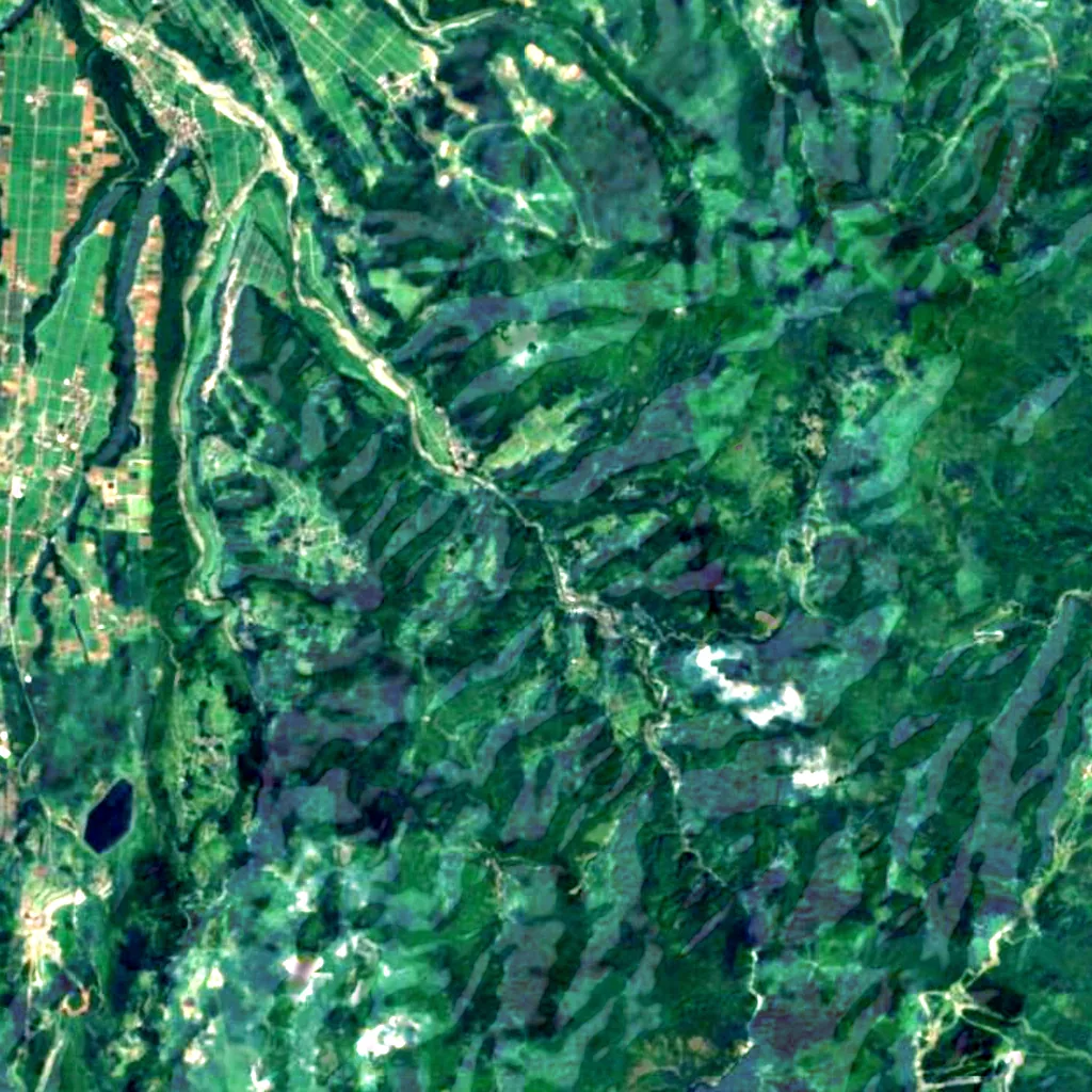 Kiyotsu Gorge seen from above (Sentinel-2)