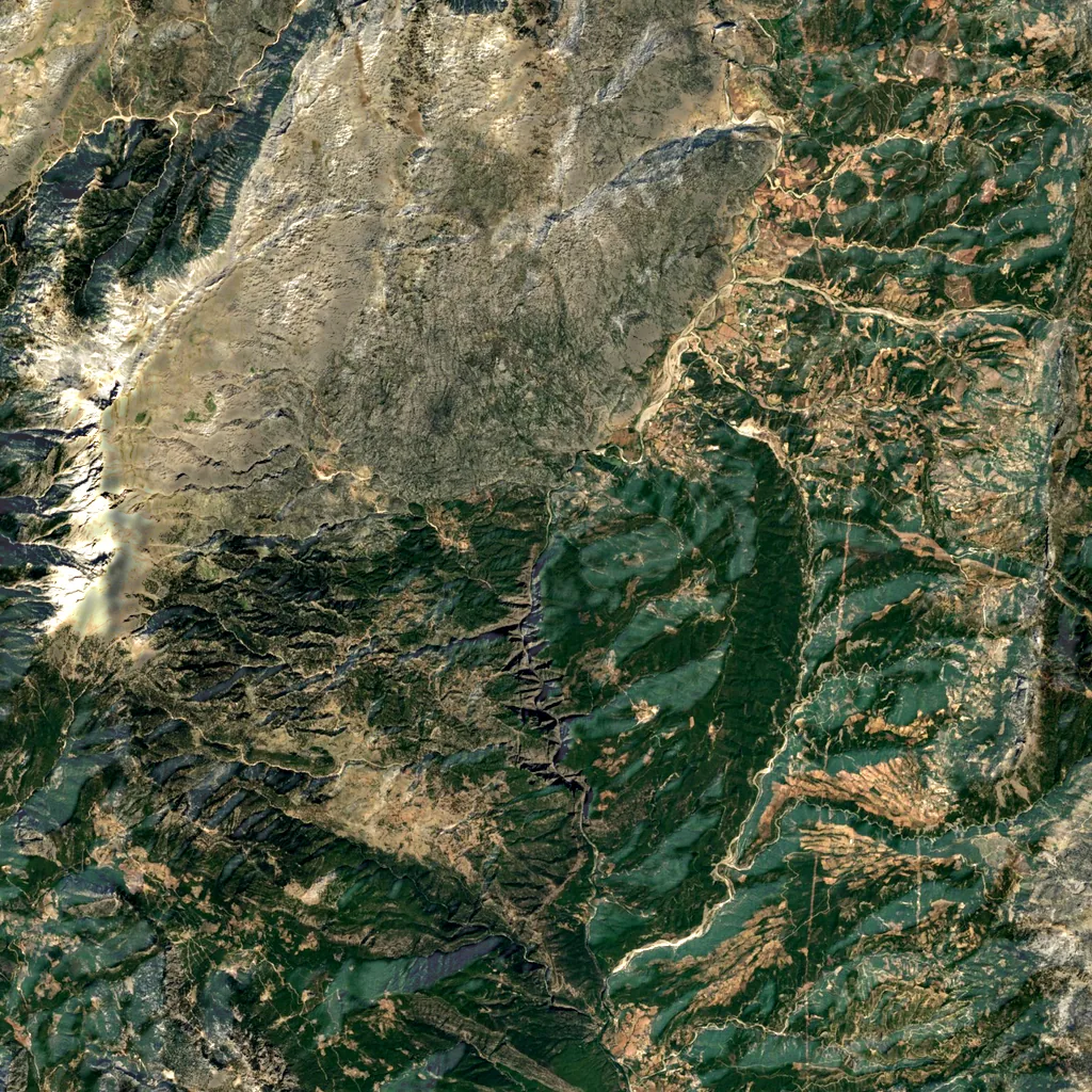 Köprülü Canyon seen from above (Sentinel-2)