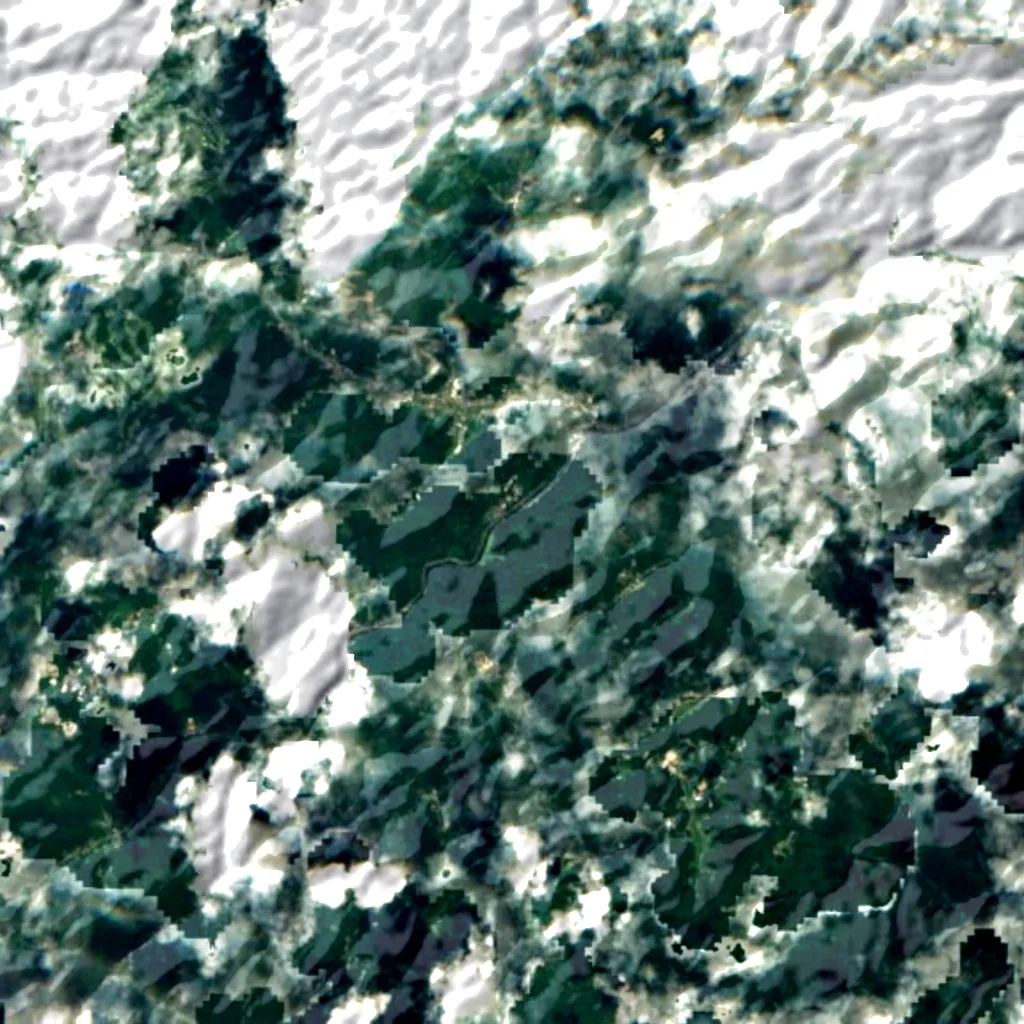 Kōrankei seen from above (Sentinel-2)