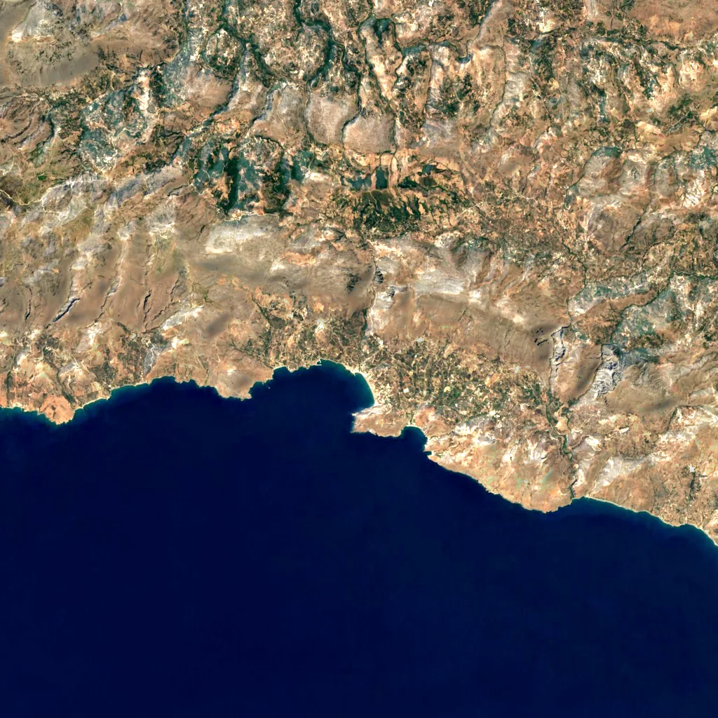 Kotsifos Gorge seen from above (Sentinel-2)