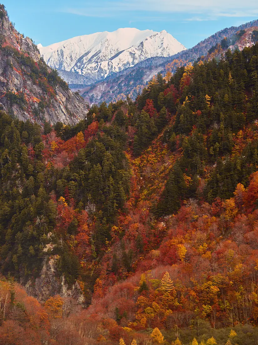 Kurobe Gorge in autumn