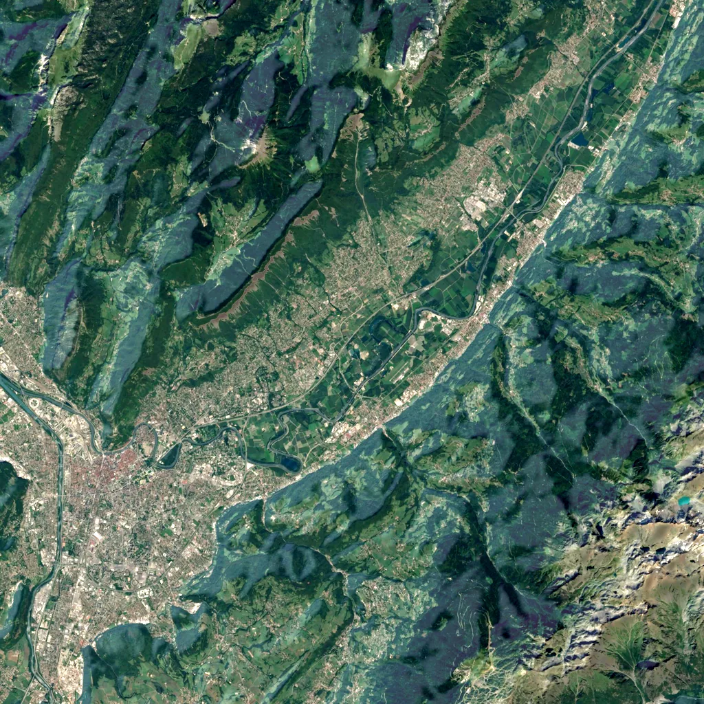 Manival seen from above (Sentinel-2)