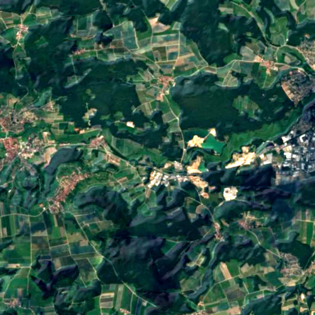 Massendorfer Schlucht seen from above (Sentinel-2)