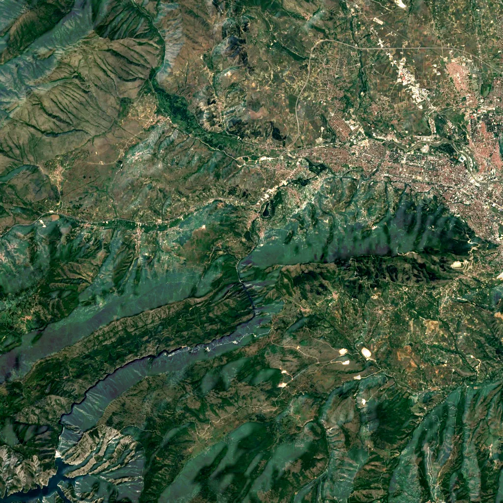 Matka Canyon seen from above (Sentinel-2)
