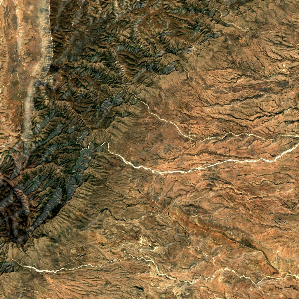 McKittrick Canyon seen from above (Sentinel-2)
