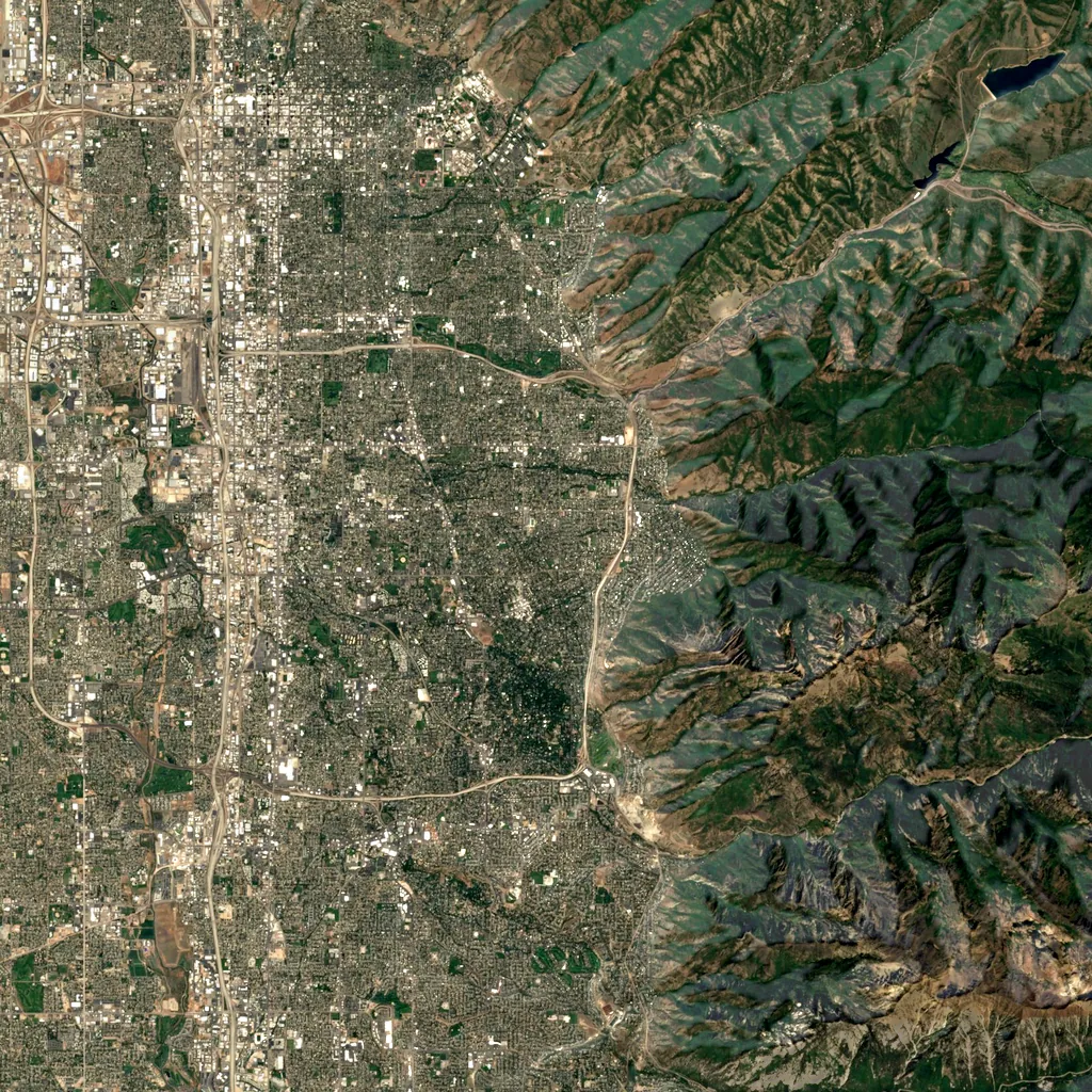 Mill Creek Canyon seen from above (Sentinel-2)