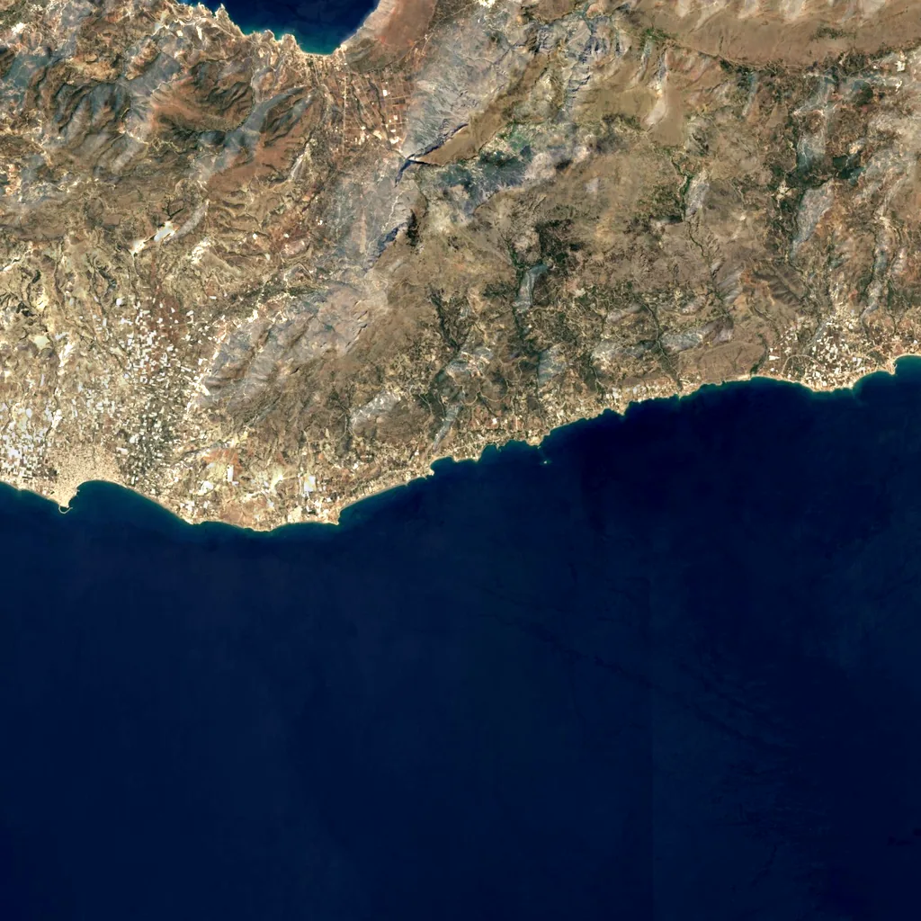 Milona Gorge seen from above (Sentinel-2)