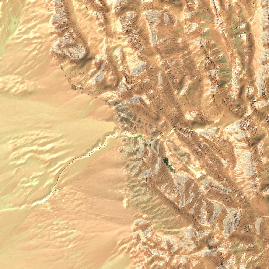 Morteza Ali Canyon (South Khorasan) seen from above (Sentinel-2)